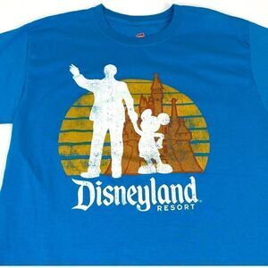 Hanes + Disney Parks Walt and Mickey Mouse TShirt Mens Size Medium Blue Casual